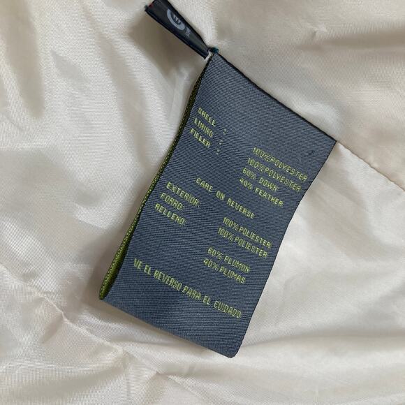 Kenneth Cole Reaction Jacket Womens Large Quilted Down Feather Off White - Picture 6 of 14